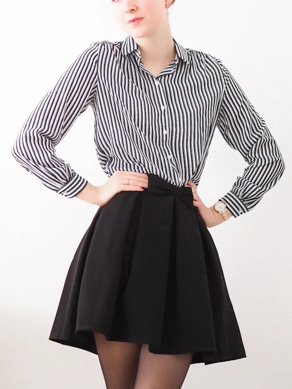 Pleated Poplin Skirt